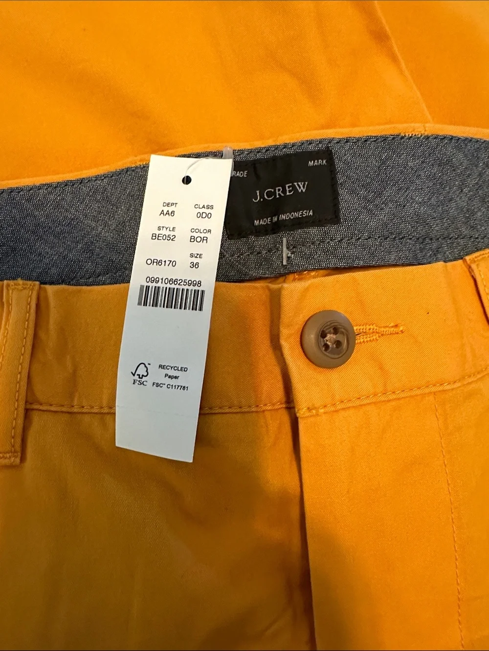 J. Crew Flat-Front Men’s Shorts NWT